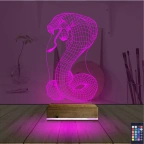 Kobra Yılan 3D Lamba - Masa Gece Lambası