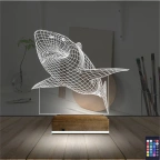 Köpek Balığı 3D Lamba - Masa Gece Lambası