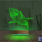 Köpek Balığı 3D Lamba - Masa Gece Lambası