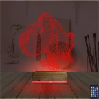 Köpek Çocuk Odası 3D Lamba - Masa Gece Lambası
