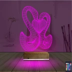 Kuğu 3D Lamba - Masa Gece Lambası