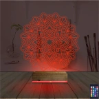 Mandala 3D Lamba - Masa Gece Lambası