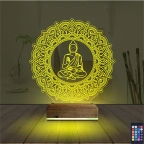 Mandala Yoga 3D Lamba - Masa Gece Lambası