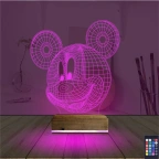 Miki Fare Çocuk Odası 3D Lamba - Masa Gece Lambası