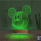 Miki Fare Çocuk Odası 3D Lamba - Masa Gece Lambası