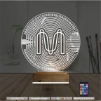 Crypto Mina Coin 3D Lamba - Masa Gece Lambası