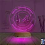 Crypto Monero Coin 3D Lamba - Masa Gece Lambası