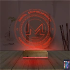Crypto Monero Coin 3D Lamba - Masa Gece Lambası
