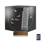 Pisa Kulesi 3D Lamba - Masa Gece Lambası