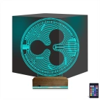 Crypto Ripple Xrp Coin 3D Lamba - Masa Gece Lambası