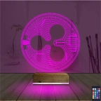 Crypto Ripple Xrp Coin 3D Lamba - Masa Gece Lambası