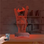 Rock Hand Müzik 3D Lamba - Masa Gece Lambası