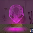 Uzaylı Alien 3D Lamba - Masa Gece Lambası