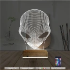 Uzaylı Alien 3D Lamba - Masa Gece Lambası