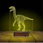 Dinozor Velociraptor 3D Lamba - Masa Gece Lambası