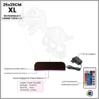 Sevimli Dinozor 3D Lamba - Masa Gece Lambası