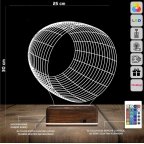 Geometrik Dekoratif 3D Lamba - Masa Gece Lambası