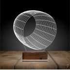 Geometrik Dekoratif 3D Lamba - Masa Gece Lambası