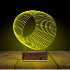 Geometrik Dekoratif 3D Lamba - Masa Gece Lambası