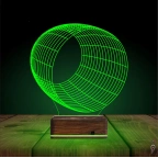 Geometrik Dekoratif 3D Lamba - Masa Gece Lambası