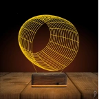 Geometrik Dekoratif 3D Lamba - Masa Gece Lambası