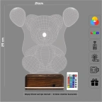 Ayıcık Balon Kurtlama 3D Lamba - Masa Gece Lambası