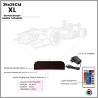 Formula Yarış Arabası 3D Lamba - Masa Gece Lambası