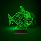 Balık Çocuk Odası 3D Lamba - Masa Gece Lambası