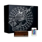Örümcek Adap Spider Man Ağ 3D Lamba - Masa Gece Lambası