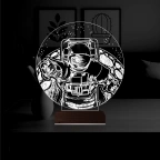 Astronot Gezegen 3D Lamba - Masa Gece Lambası