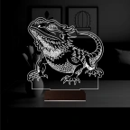 Kertenkele Bukalemun 3D Lamba - Masa Gece Lambası