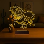 Kertenkele Bukalemun 3D Lamba - Masa Gece Lambası