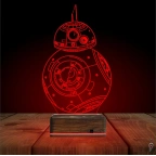 Sw Robot BB8 3D Lamba - Masa Gece Lambası
