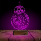 Sw Robot BB8 3D Lamba - Masa Gece Lambası
