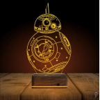 Sw Robot BB8 3D Lamba - Masa Gece Lambası