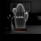 Kaktüs Çiçek 3D Lamba - Masa Gece Lambası