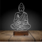 Yoga Buda 3D Lamba - Masa Gece Lambası