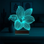 Orkide Çiçek 3D Lamba - Masa Gece Lambası
