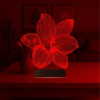 Orkide Çiçek 3D Lamba - Masa Gece Lambası