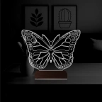 Kelebek 3D Lamba - Masa Gece Lambası