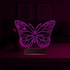 Kelebek 3D Lamba - Masa Gece Lambası