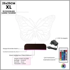 Kelebek 3D Lamba - Masa Gece Lambası