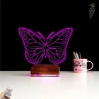 Kelebek 3D Lamba - Masa Gece Lambası