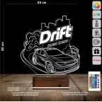Drift Yarış Arabası 3D Lamba - Masa Gece Lambası