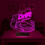 Drift Yarış Arabası 3D Lamba - Masa Gece Lambası
