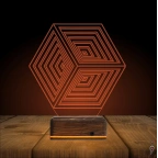Geometrik Küp 3D Lamba - Masa Gece Lambası