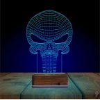Kuru Kafa Punisher 3D Lamba - Masa Gece Lambası