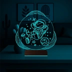 Astronot Uzay 3D Lamba - Masa Gece Lambası