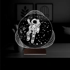 Astronot Uzay 3D Lamba - Masa Gece Lambası