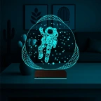 Astronot Uzay 3D Lamba - Masa Gece Lambası